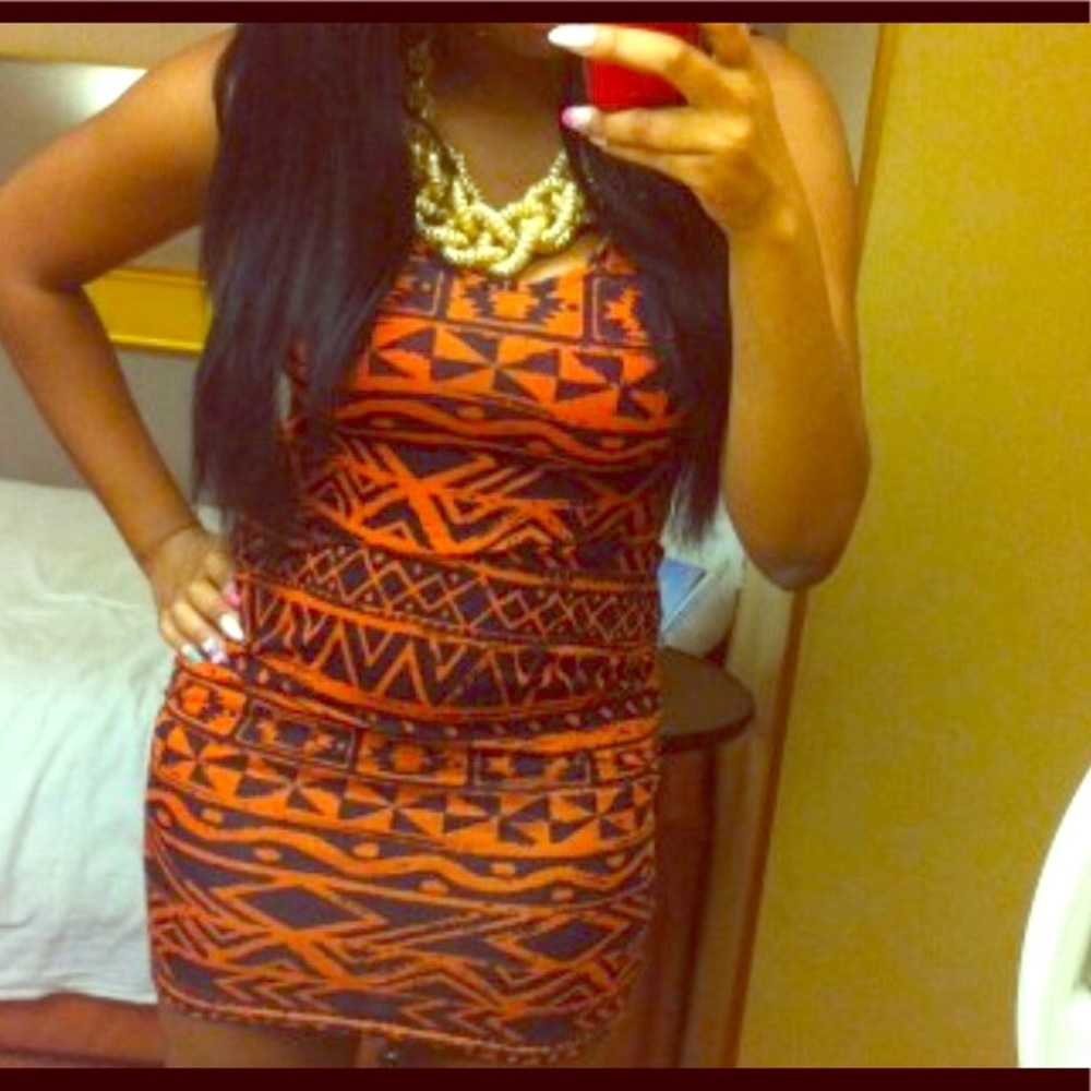 Aztec print summer tank dress